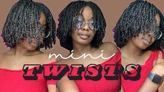 Mini Twists on Natural Hair | Install, Refresh, Stretching & Style