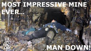 An Unimagined Danger In The Most Impressive Mine I've Explored! MAN DOWN! UK Abandoned Mine Explores