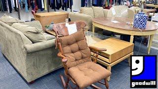 GOODWILL FURNITURE SOFAS ARMCHAIRS HOME DECOR KITCHENWARE SHOP WITH ME SHOPPING STORE WALK THROUGH