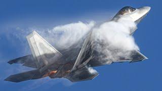 The Iconic F-22 Raptor stalling and falling above  America’s airshow - 4K