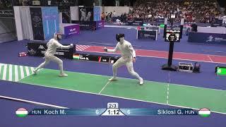 2023 242 T08 03 E M Individual Milano ITA WCH GREEN SIKLOSI HUN vs KOCH HUN