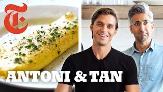 Queer Eye's Antoni Challenges Tan to Cook a French Omelet | NYT Cooking