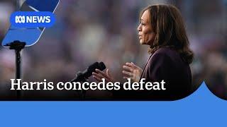 Kamala Harris concedes defeat to Donald Trump in US election | ABC News