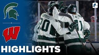 Michigan State vs Wisconsin | NCAA College Hockey | Highlights - January 04, 2025