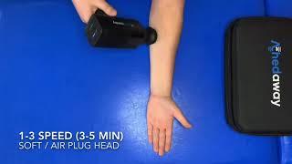 How to Use A Massage Gun For Forearm (Flexors, Overuse Syndrome). AchedAway Percussion Gun.