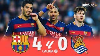 Barcelona 4 x 0 Real Sociedad (Neymar's Show) ● La Liga 15/16 Extended Goals & Highlights ᴴᴰ