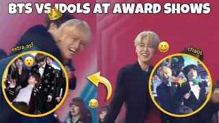 THE DIFFERENCE BETWEEN BTS AND OTHER KPOP IDOLS AT AWARD SHOWS (BTS BEING CHAOTIC)