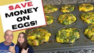 STRETCH YOUR EGGS FURTHER // SCRAMBLED EGGS BREAKFAST MUFFINS #eggrecipe