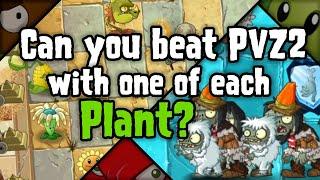 Can you beat PVZ2 with only one of each plant?