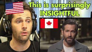 American Reacts to Questions About Canada Answered By Ryan Reynolds