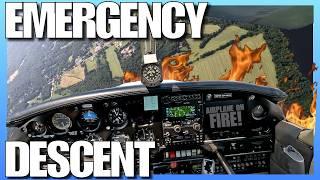  Simulated Engine Fire Emergency Descent | Piper Warrior Training