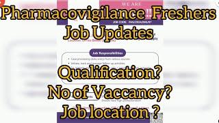 Pharmacovigilance Job opportunity| Freshers Apply|#Pharmacovigilance #jobs