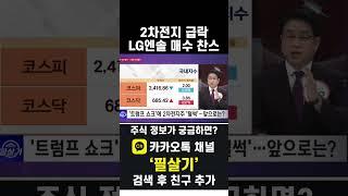 트럼프발 2차전지 폭락. LG에너지솔루션 매수 찬스 온다(20241115)