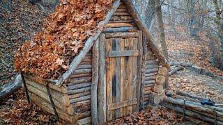 Winter Camp, Fantastic Shelter .Wooden building