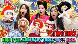 THỬ THÁCH KHUI FULL KIỆN BABY THREE 400% NOEL -  ĐẾN KHI NÀO RA THỎ THÌ THÔI I Linh Barbie Vlog