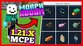 🟢 Morph Addon para MCPE 1.21.x! | Como Convertirse en CUALQUIER Mob Minecraft Bedrock!