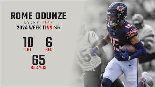 Rome Odunze Week 11 Replay: Every Target and Catch vs Green Bay Packers