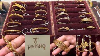 Tanishq 2024 Lightweight Single Kada Bracelet Bangle Designs with price and weight Tanishq Bangle