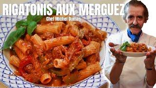 RIGATONIS WITH MERGUEZ AN EXPLOSION OF COLORS AND FLAVORS | An easy dish ready in 30 minutes!