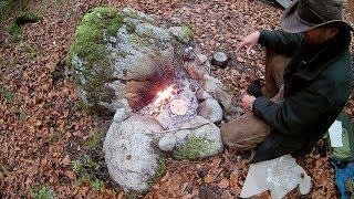 Mountain Bivouac, Bushcraft Equipment and a Leather cooking device