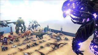 EVERY ARK Creature VS ALPHA KING TITAN  || Cantex