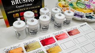 Welcome to Brusho Fun! Lesson #1: Swatching the Magic of Watercolor Crystals 