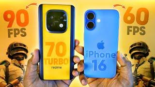 realme Narzo 70 Turbo vs iPhone 16 - Best BGMI Gaming SmartPhone