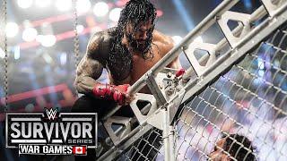 Roman Reigns scales the cage to begin WarGames: WarGames 2024 highlights