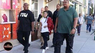 Tekashi69 Surrounded By Massive Bodyguards on Rodeo Drive in Beverly Hills