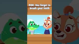 Forgot to brush?  #kiddopia #madeforkids #preschoolathome #homeschooling