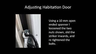 Habitation Door Adjustment