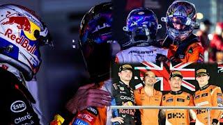 Max Verstappen Oscar Piastri congratulate Lando Norris on 3rd win | Wholesome Podium BTS