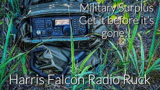 Harris Falcon Radio Ruck and IC7200, Military Surplus. Get it before it’s Gone!