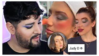 This Is The Worst Makeup Ever | Pro MUA reacts to Judy D Worst Reviewed Makeup Artist!