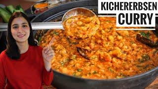 KICHERERBSEN CURRY - Veganes Curry - Indisch Kochen