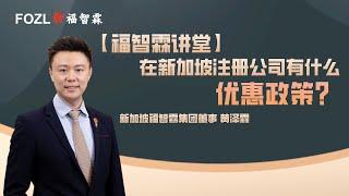 【福智霖课堂】在新加坡注册公司有什么优惠政策