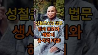 생사윤회와 해탈의 실상은 무엇인가? #성철스님 #부처님 #부처님말씀