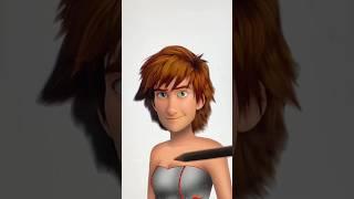 Hiccup’s transformation as a girl #dragons #art #digitalart #shorts