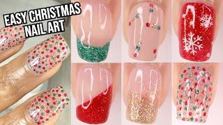 EASY CHRISTMAS NAIL ART, trying an affordable Amazon nail kit, AzureBeauty Vegan nail polish