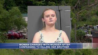 Woman charged with murder after confessing to shooting brother