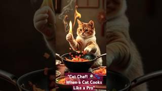 "Cat Chef!  When a Cat Cooks Like a Pro"#catlover #village #cat