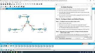 6 2 2 4 Packet Tracer   Configuring IPv4 Static and Default Routes