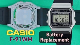 How to change the battery and AC reset Casio F-91WM watch