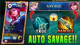 LAYLA TRUE DAMAGE BUILD 2024!! (auto savage) - MLBB