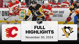 NHL Highlights | Flames vs. Penguins - November 30, 2024