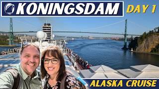 Holland America Koningsdam Alaska Cruise: Sail Away from Vancouver (VLOG Day 1)