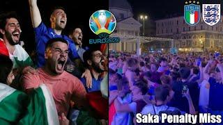 Crazy Italy Fan Reactions To Saka's Penalty Miss and Winning The EURO Final Against England