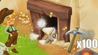 DIAMOND FARMING?! Hay Day - 100 Pickaxes vs Mine Experiment