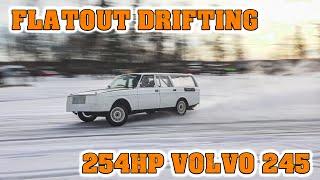 VOLVO 245 RALLYCROSS BUILD ON THE ICE || 254HP VOLVO ICE DRIFTING