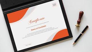 Modern Elegant Certificate Template Design  | Illustrator